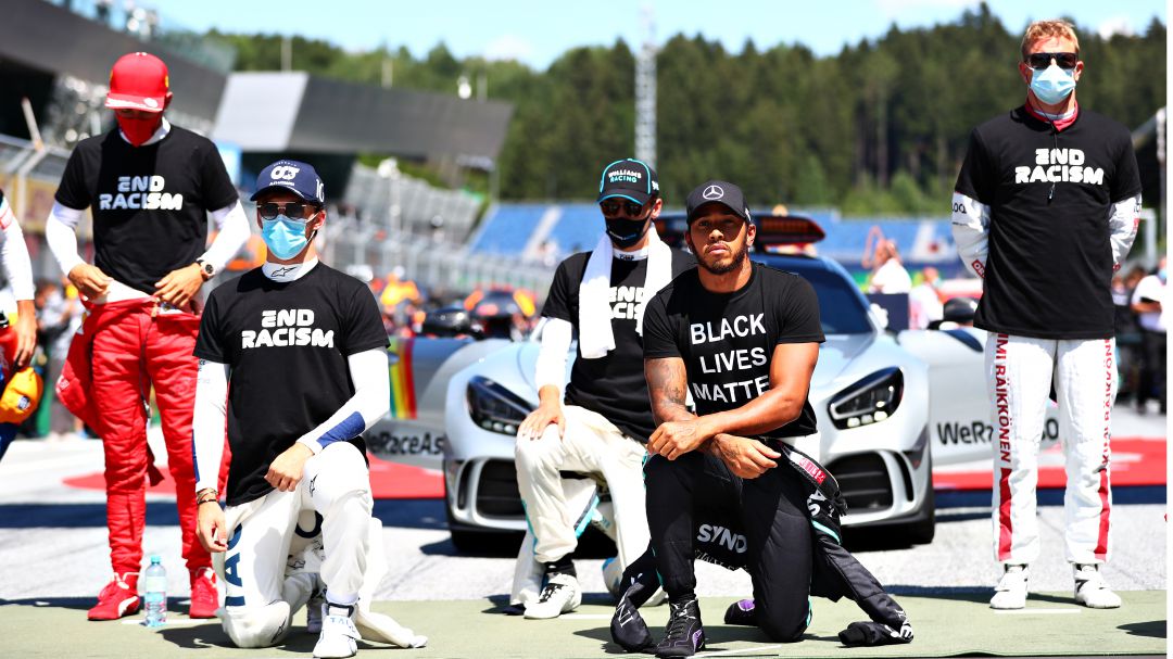 La parrila de F1 contra el racismo La parrila de F1 contra el racismo