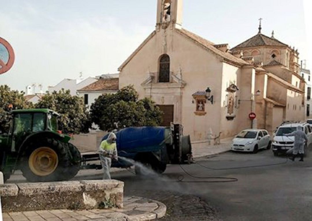 Labores de desinfección en Estepa Labores de desinfección en Estepa