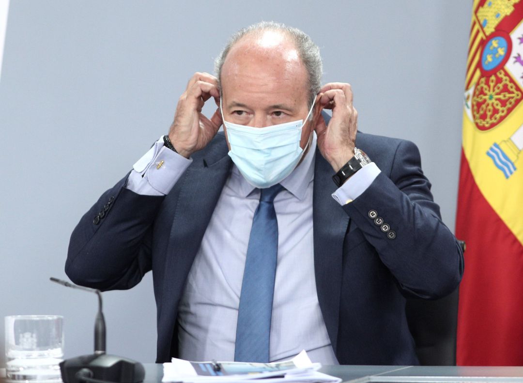 El ministro de Justicia, Juan Carlos Campo, durante la rueda de prensa posterior al Consejo de Ministros El ministro de Justicia, Juan Carlos Campo, durante la rueda de prensa posterior al Consejo de Ministros