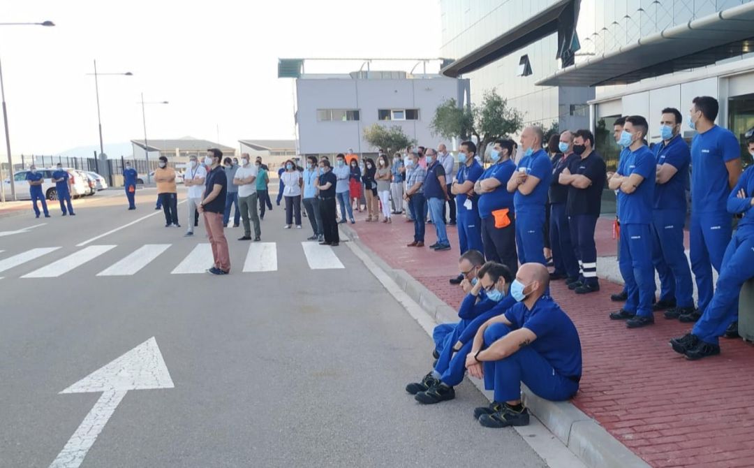Los trabajadores de Airbus en Albacete Los trabajadores de Airbus en Albacete