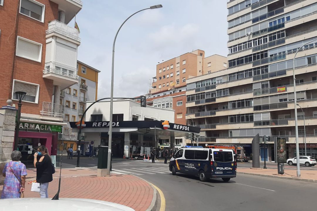 La gasolinera tras la explosión La gasolinera tras la explosión