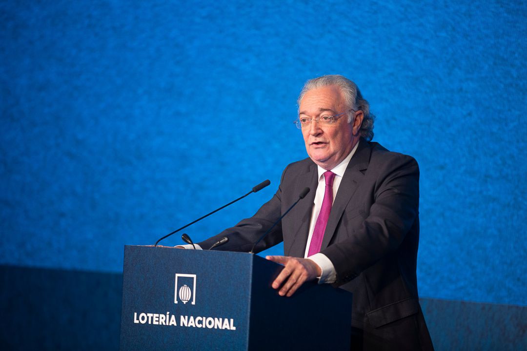 Jesús Huertas,presidente de Loterías y Apuestas del Estado, durante una intervención pública Jesús Huertas,presidente de Loterías y Apuestas del Estado, durante una intervención pública