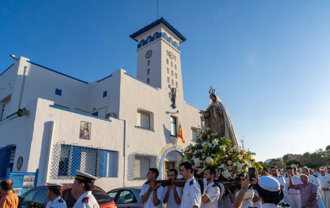 Imagen de archivo de la festividad de la Virgen del Carmen en Cartagena. Imagen de archivo de la festividad de la Virgen del Carmen en Cartagena.