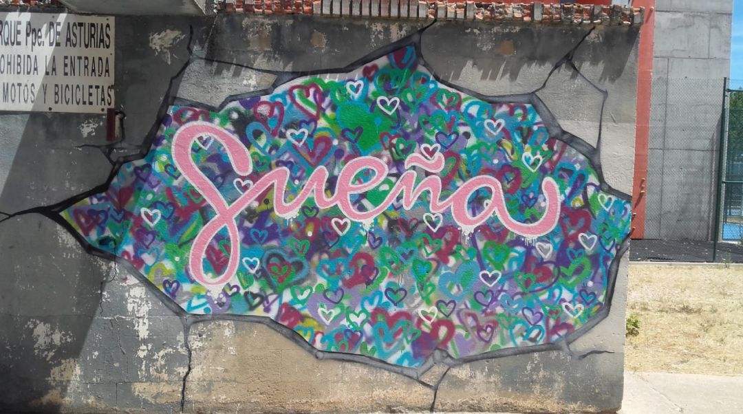 Mural desarrollado en el barrio de Santa Catalina sustituyendo pintadas ofensivas Mural desarrollado en el barrio de Santa Catalina sustituyendo pintadas ofensivas