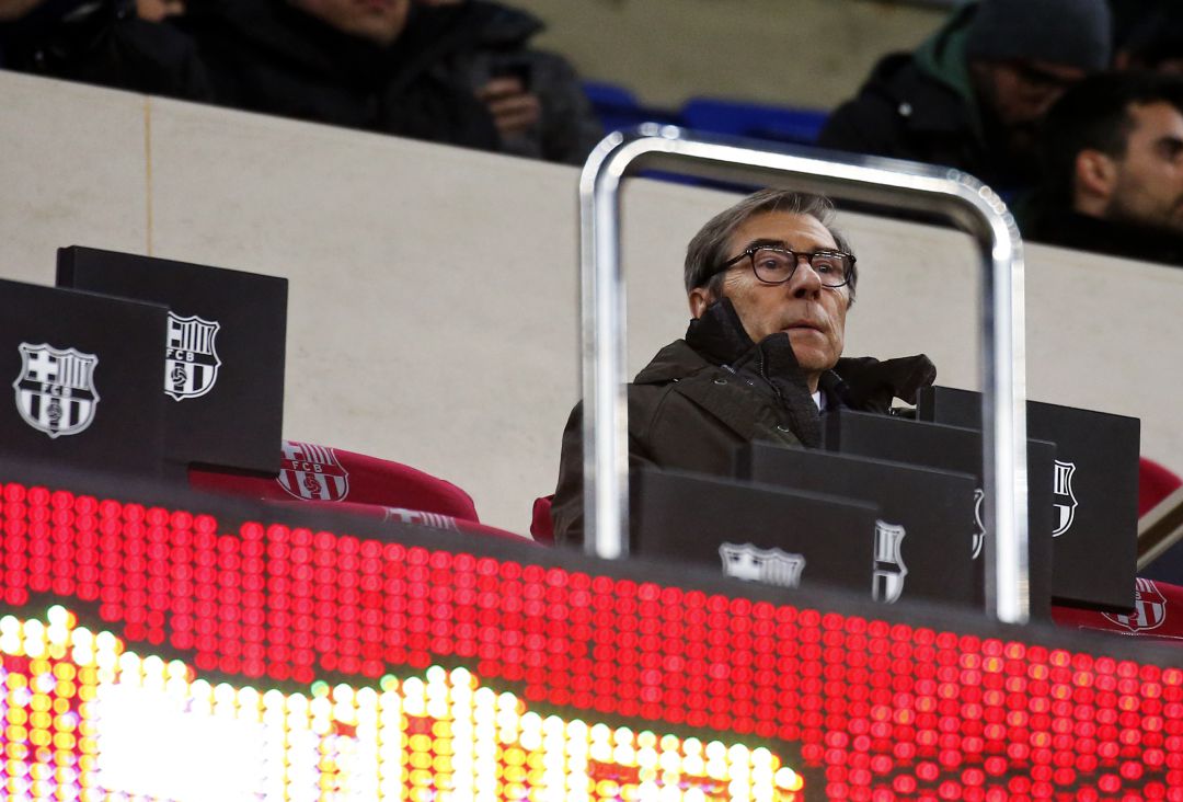 Ariedo Braida en las gradas del Camp Nou Ariedo Braida en las gradas del Camp Nou