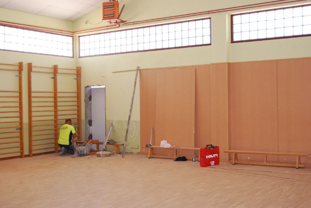 El consistorio ha aprovechado la suspensión de las clases debido al confinamiento. El consistorio ha aprovechado la suspensión de las clases debido al confinamiento.