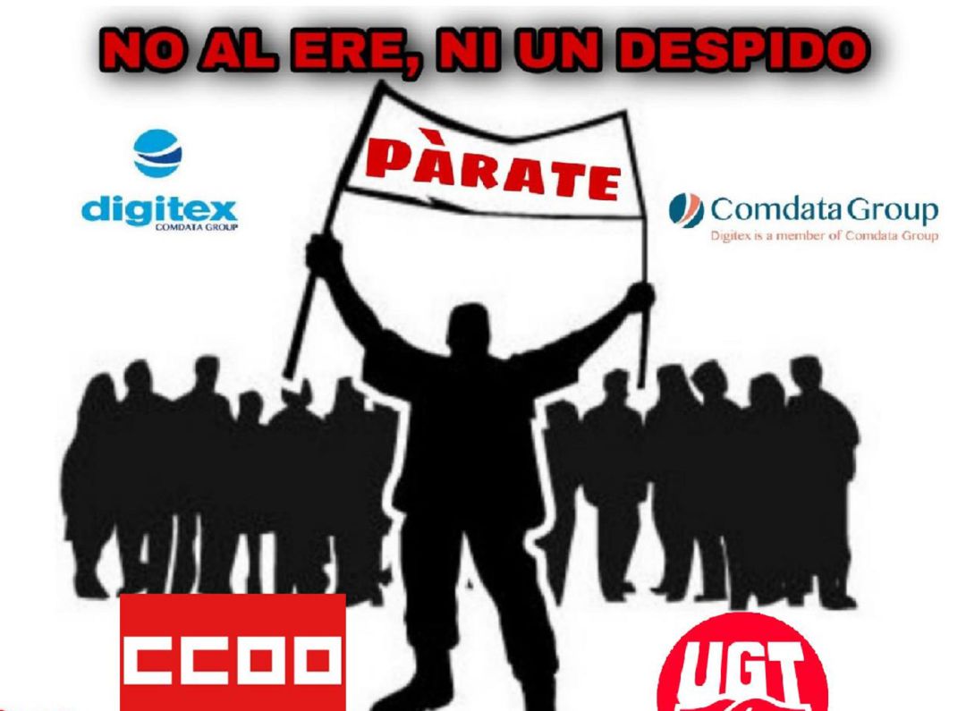 Detalle del cartel que anuncia los paros Detalle del cartel que anuncia los paros