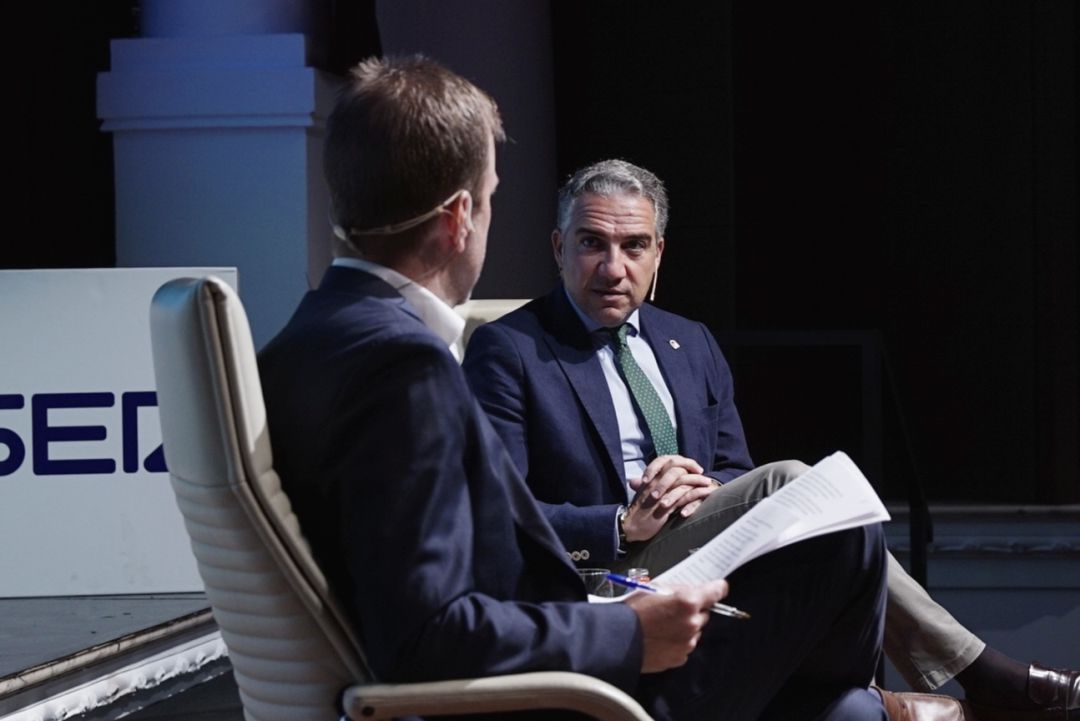 El portavoz del Gobierno andaluz y consejero de Presidencia, protagonista del Encuentro SER, responde a preguntas de Fernado Pérez-Monguió El portavoz del Gobierno andaluz y consejero de Presidencia, protagonista del Encuentro SER, responde a preguntas de Fernado Pérez-Monguió