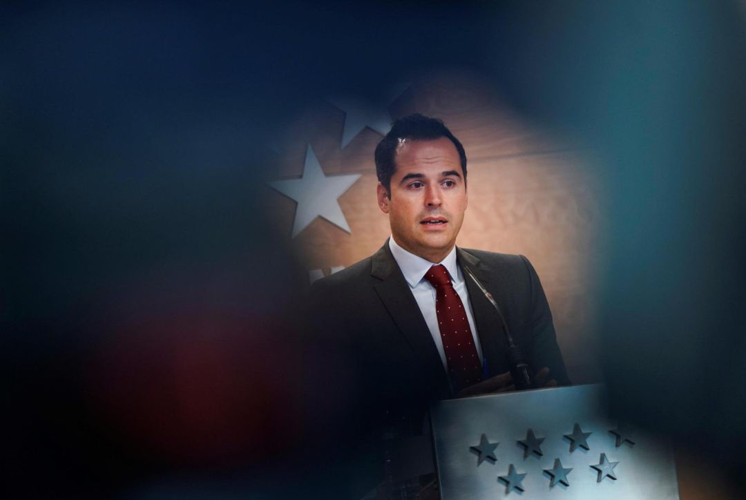 El vicepresidente de la Comunidad de Madrid, Ignacio Aguado, durante la rueda de prensa posterior a la reunión del Consejo de Gobierno, este miércoles en la capital. El vicepresidente de la Comunidad de Madrid, Ignacio Aguado, durante la rueda de prensa posterior a la reunión del Consejo de Gobierno, este miércoles en la capital.