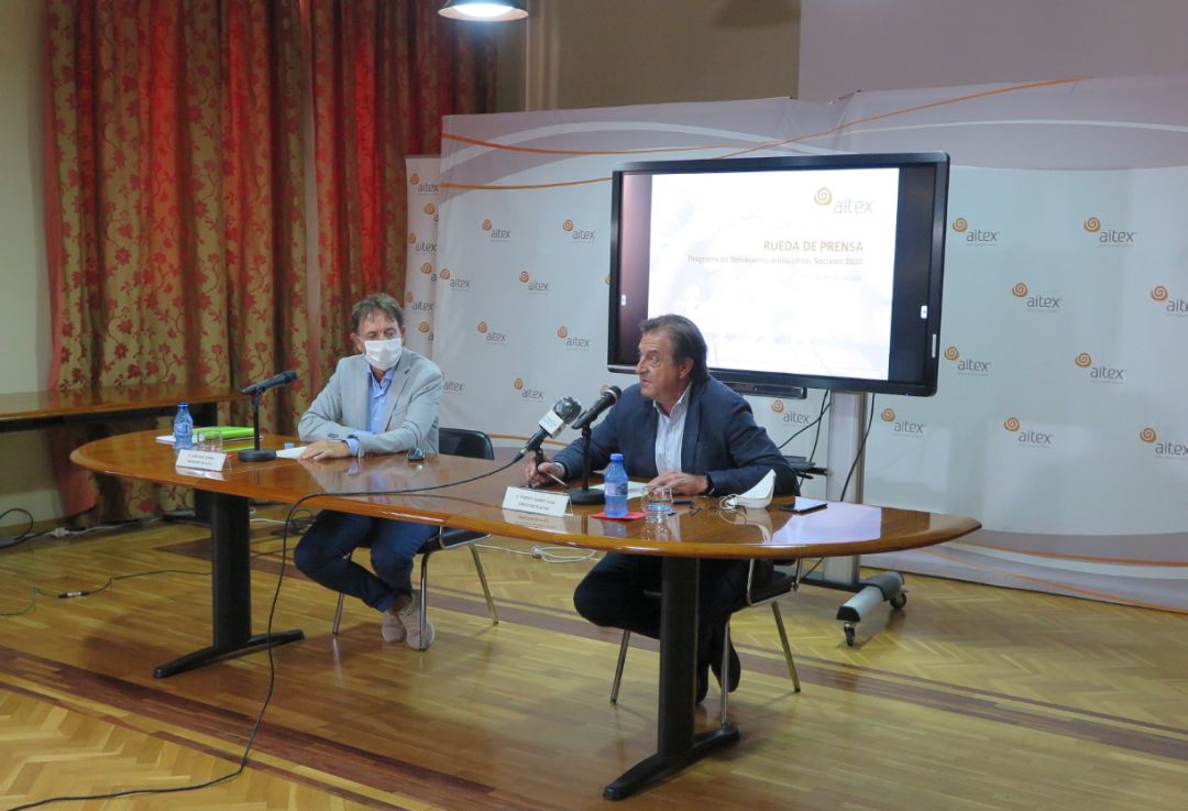 La roda de premsa d'Aitex on s'anunciaven les ajudes La roda de premsa d'Aitex on s'anunciaven les ajudes