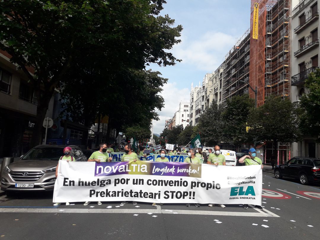 Manifestación de los trabajadores de Novaltia Manifestación de los trabajadores de Novaltia
