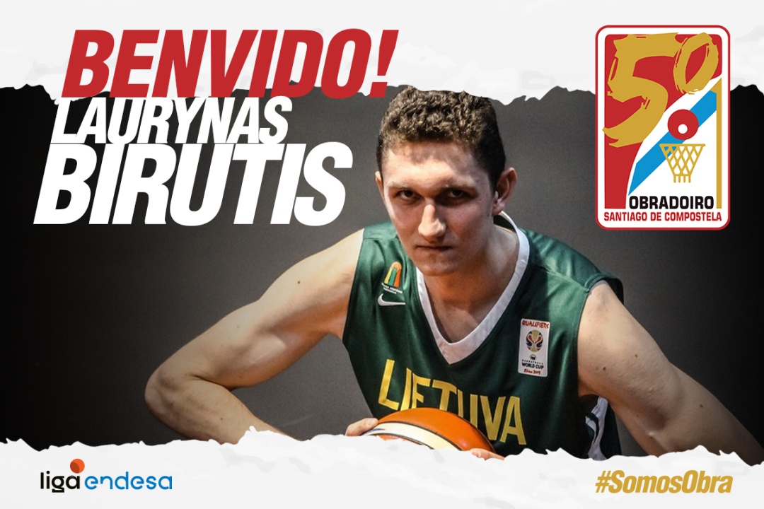 Birutis es el primer refuerzo para el juego interior del Obradoiro Birutis es el primer refuerzo para el juego interior del Obradoiro
