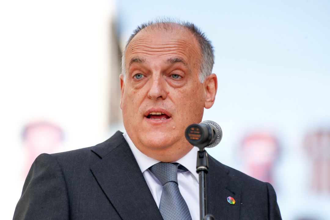 Javier Tebas, durante un acto de promoción de LaLiga en Madrid. Javier Tebas, durante un acto de promoción de LaLiga en Madrid.