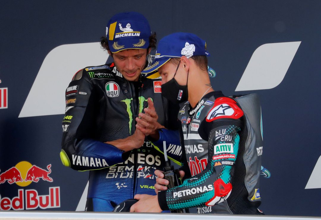 Quartararo junto a Valentino Rossi en Jerez Quartararo junto a Valentino Rossi en Jerez