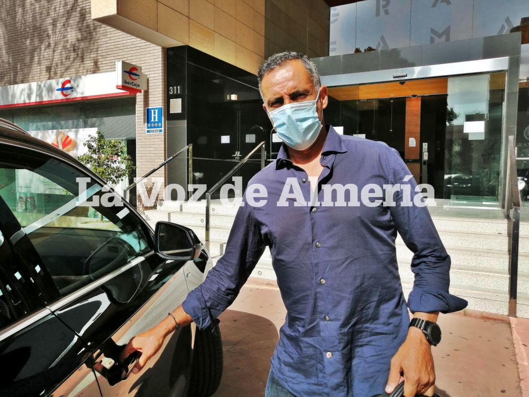 José Gomes en Almería este lunes. José Gomes en Almería este lunes.
