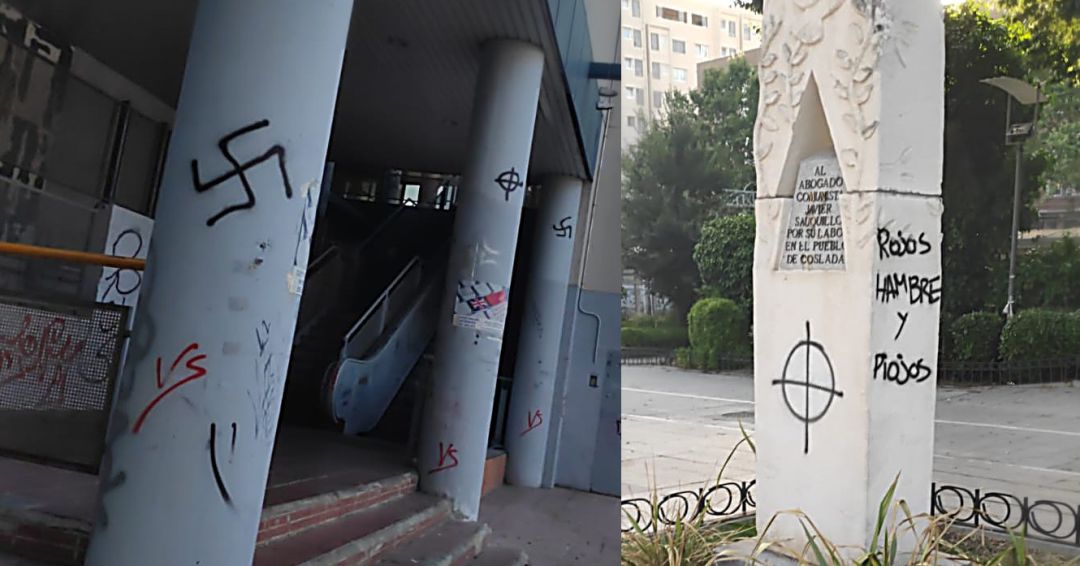 Pintadas neonazis en Coslada Pintadas neonazis en Coslada