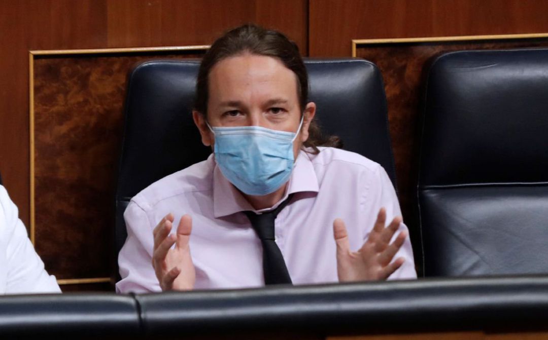 Pablo Iglesias, este miércoles al inicio del pleno del Congreso. Pablo Iglesias, este miércoles al inicio del pleno del Congreso.