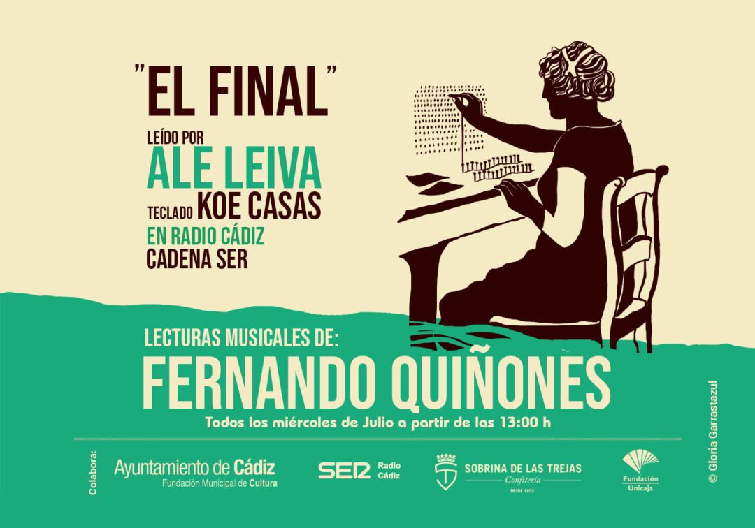 Portada del relato "El final" leído por Ale Leiva, acompañado al teclado de Koe Casas Portada del relato "El final" leído por Ale Leiva, acompañado al teclado de Koe Casas