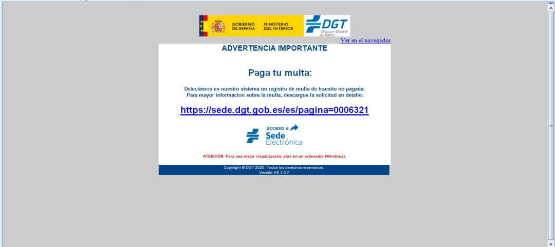 La Policía Nacional alerta de una estafa masiva en Jerez a través de la DGT La Policía Nacional alerta de una estafa masiva en Jerez a través de la DGT