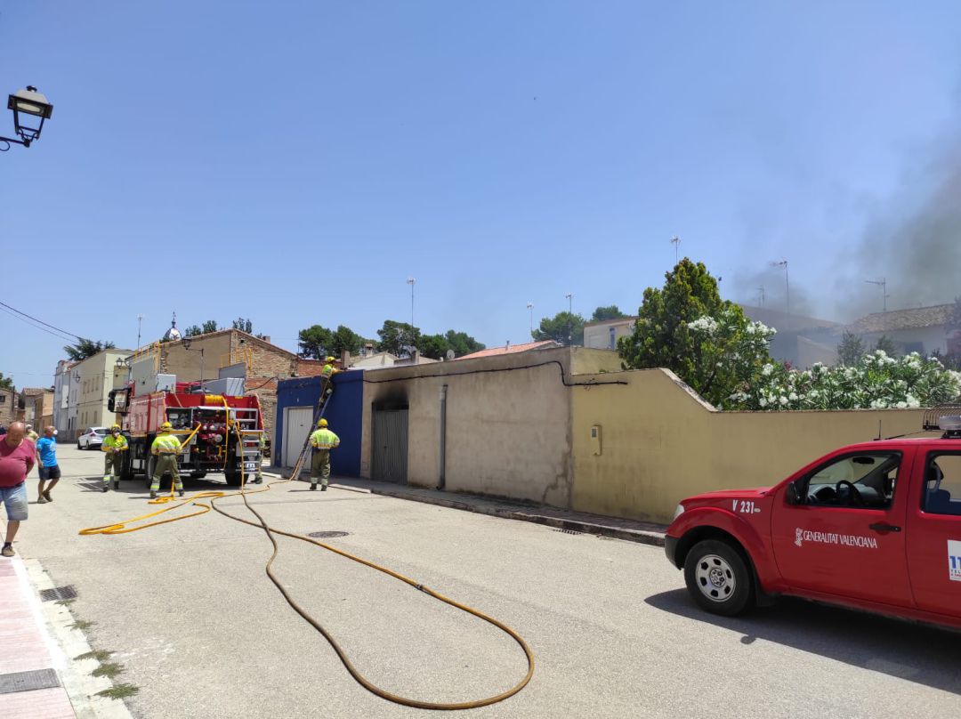 Imatge de l'incendi a Fontanars Imatge de l'incendi a Fontanars