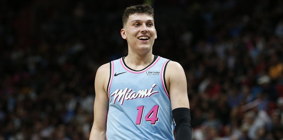 Tyler Herro, durante un partido con Miami Heat Tyler Herro, durante un partido con Miami Heat