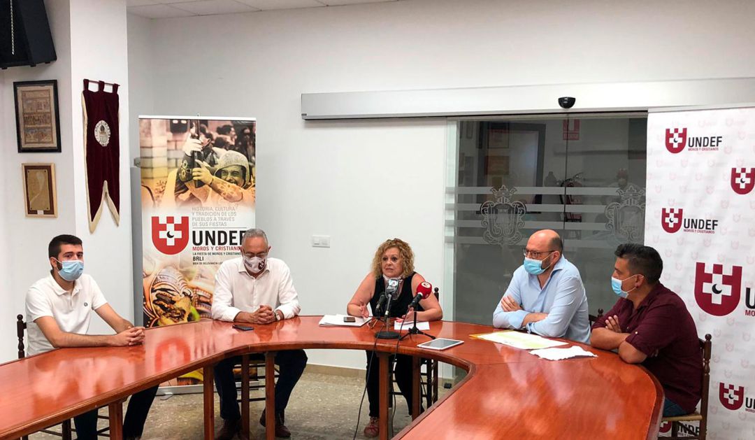 Un instante de la rueda de prensa en la sede de la UNDEF en la que se daba a conocer la ampliación del plazo de la custodia de la pólvora Un instante de la rueda de prensa en la sede de la UNDEF en la que se daba a conocer la ampliación del plazo de la custodia de la pólvora
