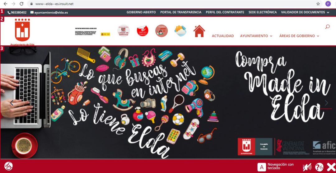 La web del Ayuntamiento de Elda gana en accesibilidad La web del Ayuntamiento de Elda gana en accesibilidad