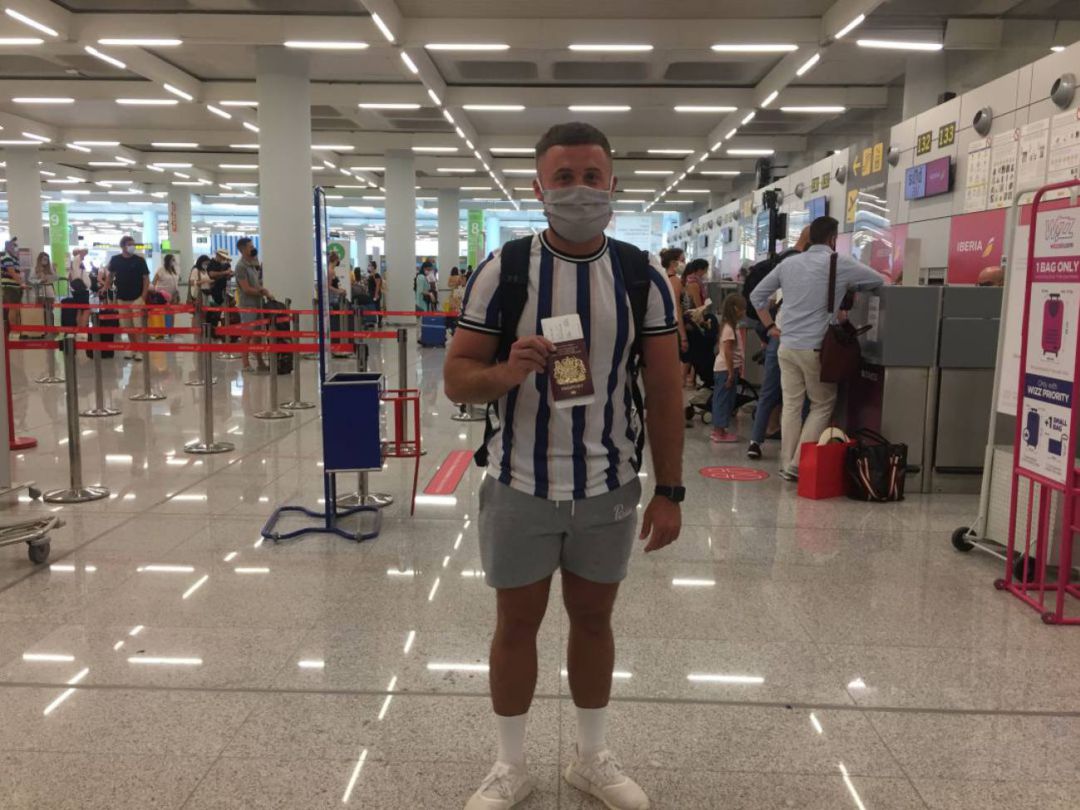 Turistas británicos esta semana en el Aeropuerto de Palma Turistas británicos esta semana en el Aeropuerto de Palma