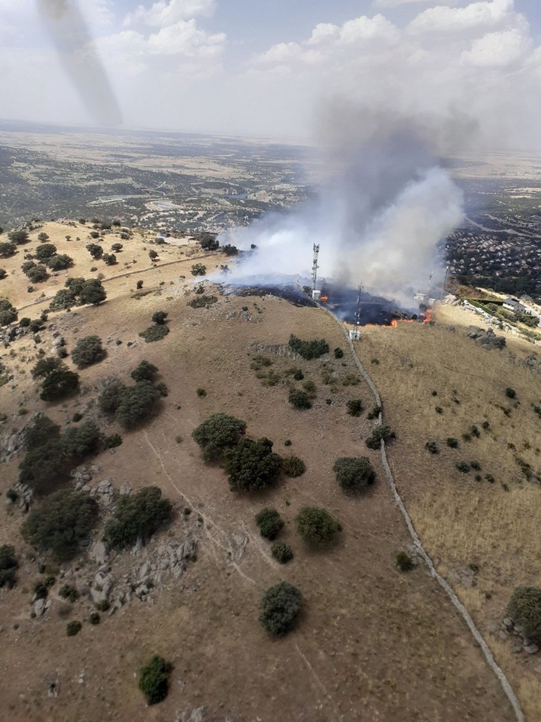 Imagen del punto donde se originó el incendio Imagen del punto donde se originó el incendio