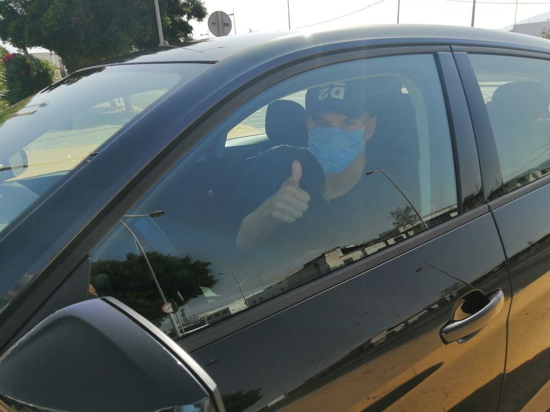 Nikola Maras llegando al Estadio este jueves. Nikola Maras llegando al Estadio este jueves.