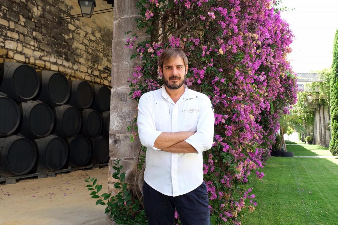 Javier Muñoz, el chef del Sherry, en Los Gigantes Javier Muñoz, el chef del Sherry, en Los Gigantes