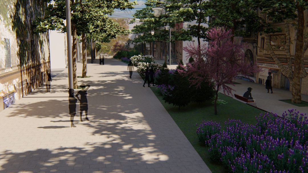 El proyecto del eje verde de la calle Nuredduna
El proyecto del eje verde de la calle Nuredduna