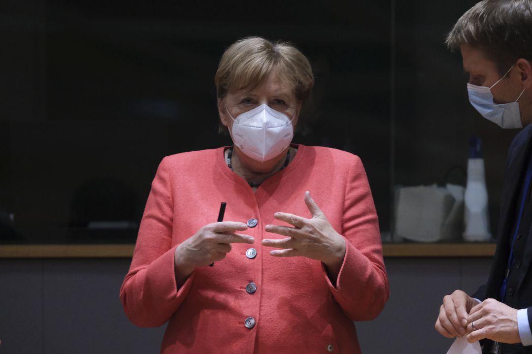 La canciller alemana, Angela Merkel, en la última reunión de julio del Consejo Europeo en Bruselas La canciller alemana, Angela Merkel, en la última reunión de julio del Consejo Europeo en Bruselas