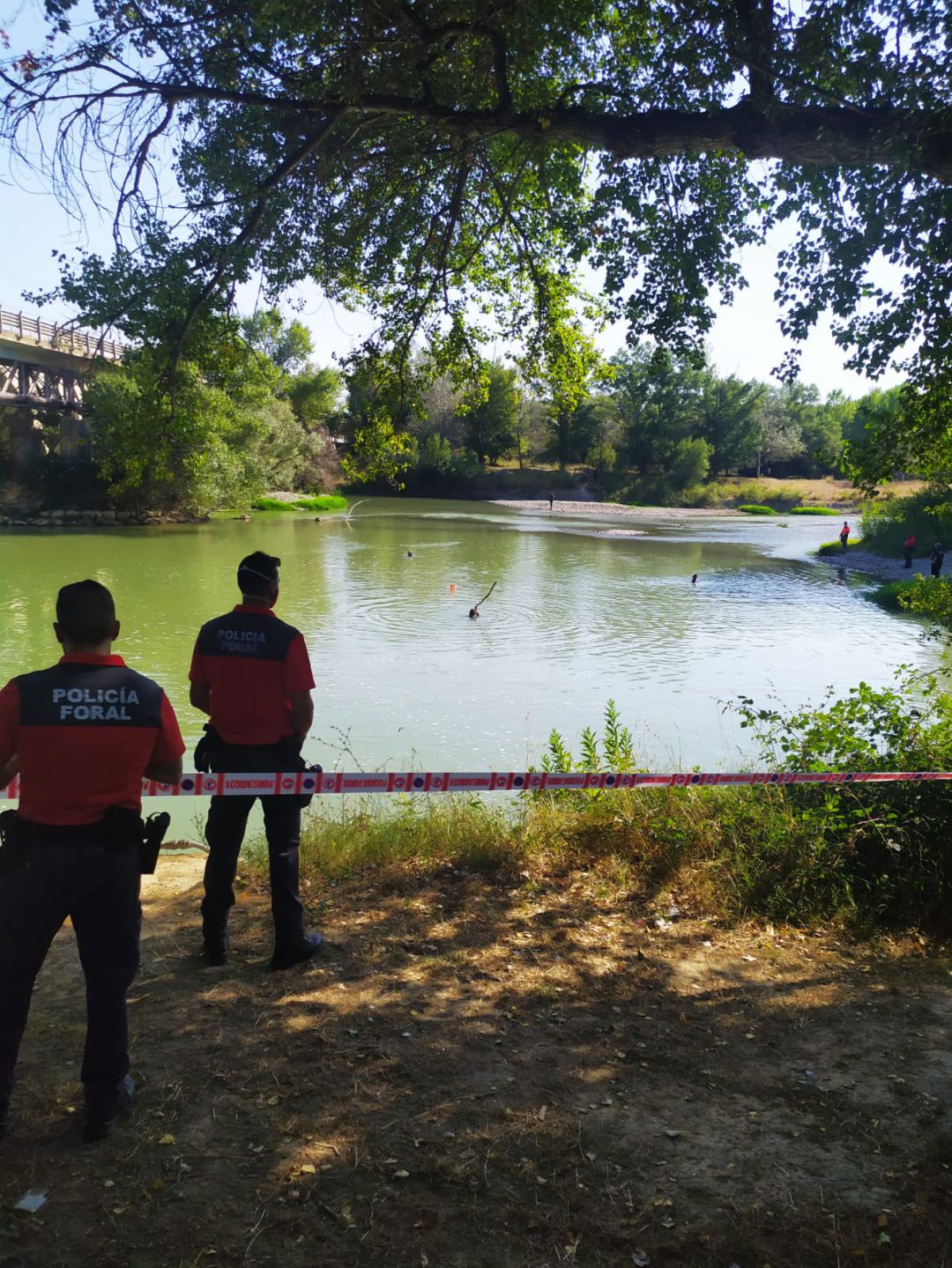 Fotografía del lugar donde se bañaba el fallecido Fotografía del lugar donde se bañaba el fallecido