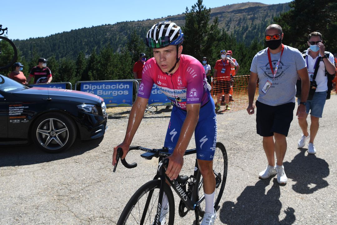 Evenepoel, durante la última etapa de la Vuelta a Burgos. Evenepoel, durante la última etapa de la Vuelta a Burgos.