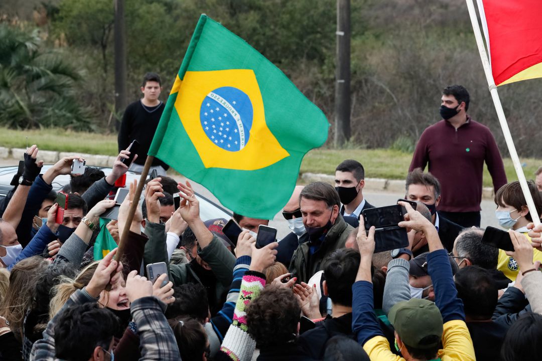 El presidente brasileño Jair Bolsonaro durante un acto en el estado de Rio Grande do Sul El presidente brasileño Jair Bolsonaro durante un acto en el estado de Rio Grande do Sul