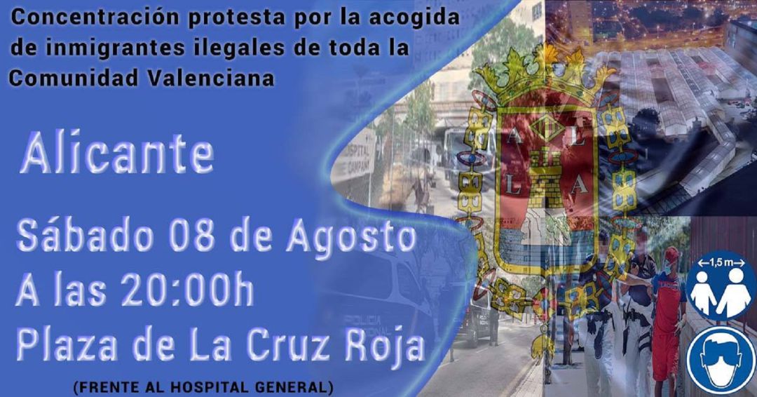 Iamgen de la convocatoria de la concentración contra la acogida de inmigrantes Iamgen de la convocatoria de la concentración contra la acogida de inmigrantes