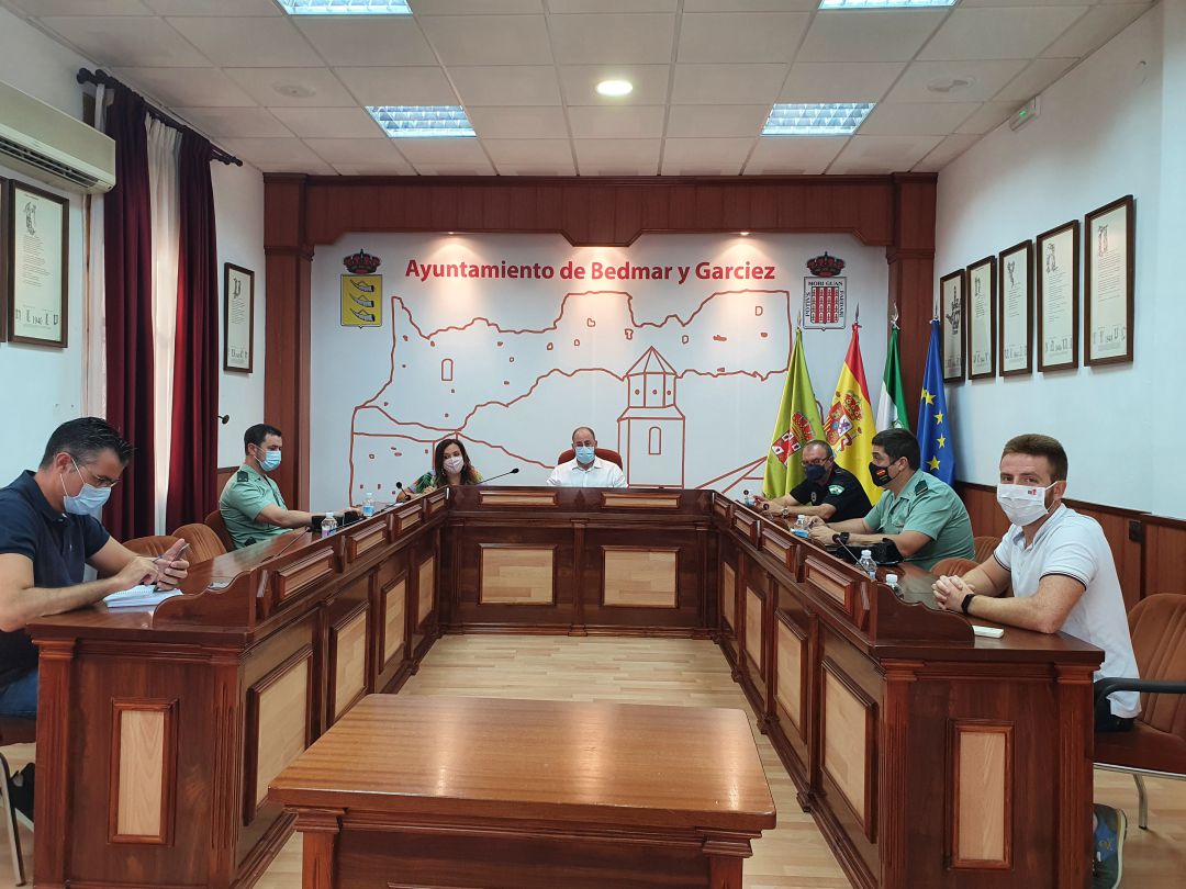Momento de la reunión de la Junta Local de Seguridad Ciudadana de Bedmar Momento de la reunión de la Junta Local de Seguridad Ciudadana de Bedmar