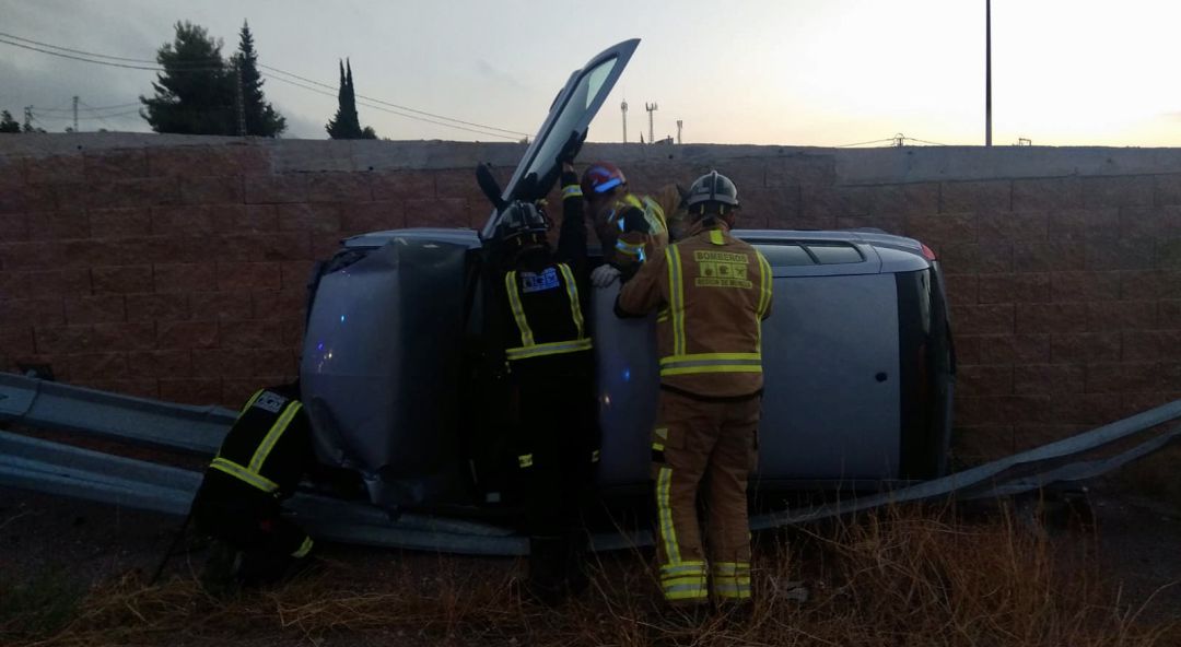 Imagen del accidente de tráfico registrado en Lorca Imagen del accidente de tráfico registrado en Lorca