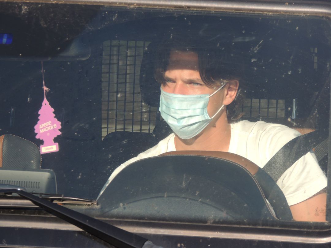 El croata Ante Coric llegando al Estadio Mediterráneo. El croata Ante Coric llegando al Estadio Mediterráneo.