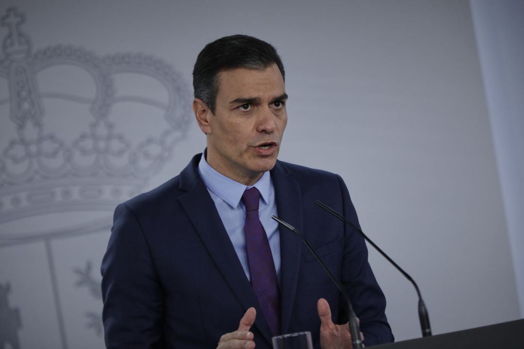 El presidente del Gobierno, Pedro Sánchez, ofrece la última rueda de prensa posterior a la reunión del Consejo de Ministros y antes de las vacaciones, en Moncloa, en Madrid (España), a 4 de agosto de 2020.
El presidente del Gobierno, Pedro Sánchez, ofrece la última rueda de prensa posterior a la reunión del Consejo de Ministros y antes de las vacaciones, en Moncloa, en Madrid (España), a 4 de agosto de 2020.