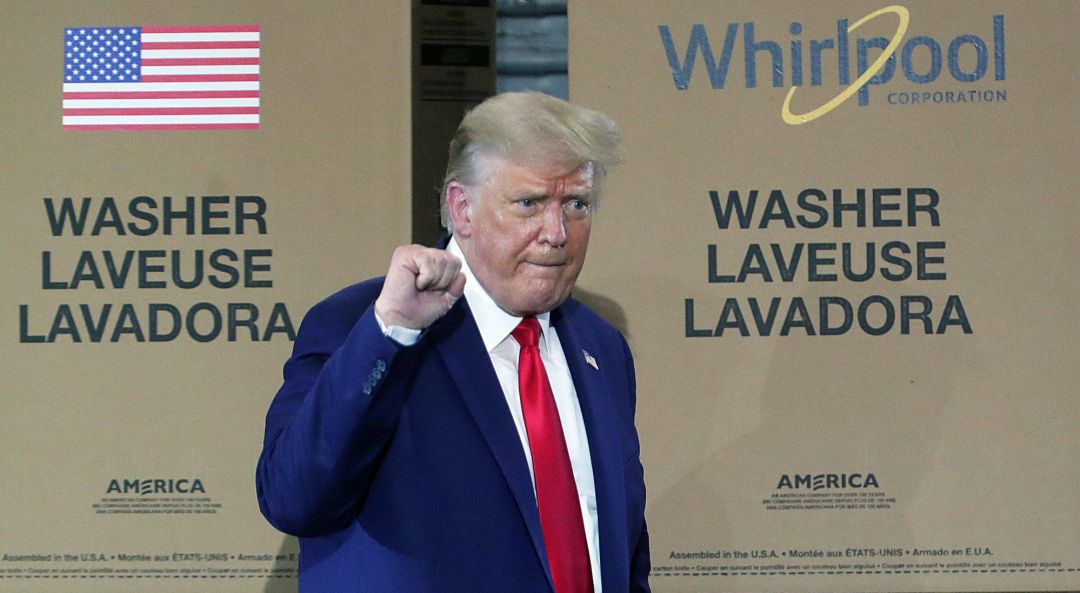 Donald Trump, de visita en la fábrica de Whirlpool. Donald Trump, de visita en la fábrica de Whirlpool.