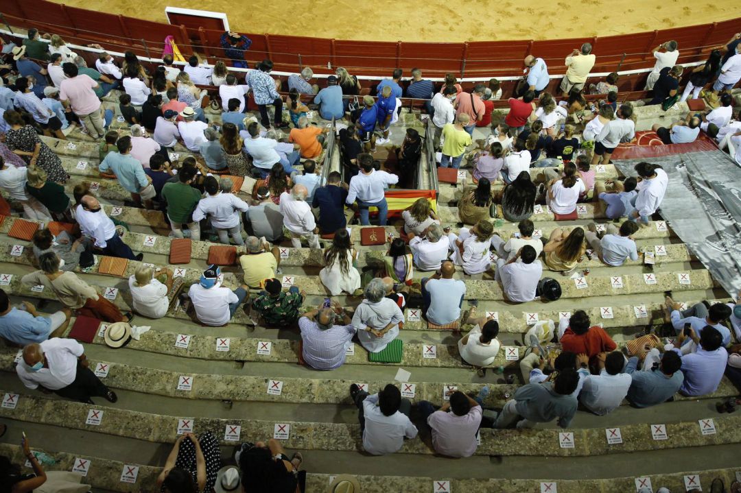 Imagen aérea del graderío de la plaza de toros de El Puerto Imagen aérea del graderío de la plaza de toros de El Puerto