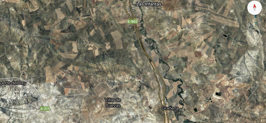 Vista aérea de los terrenos propuestos para la construcción de la base militar. Vista aérea de los terrenos propuestos para la construcción de la base militar.