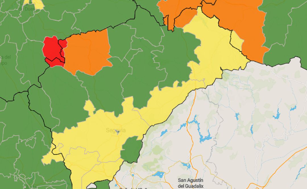 Mapa de las Zonas Básicas de Salud de Segovia el viernes 7 de agosto Mapa de las Zonas Básicas de Salud de Segovia el viernes 7 de agosto