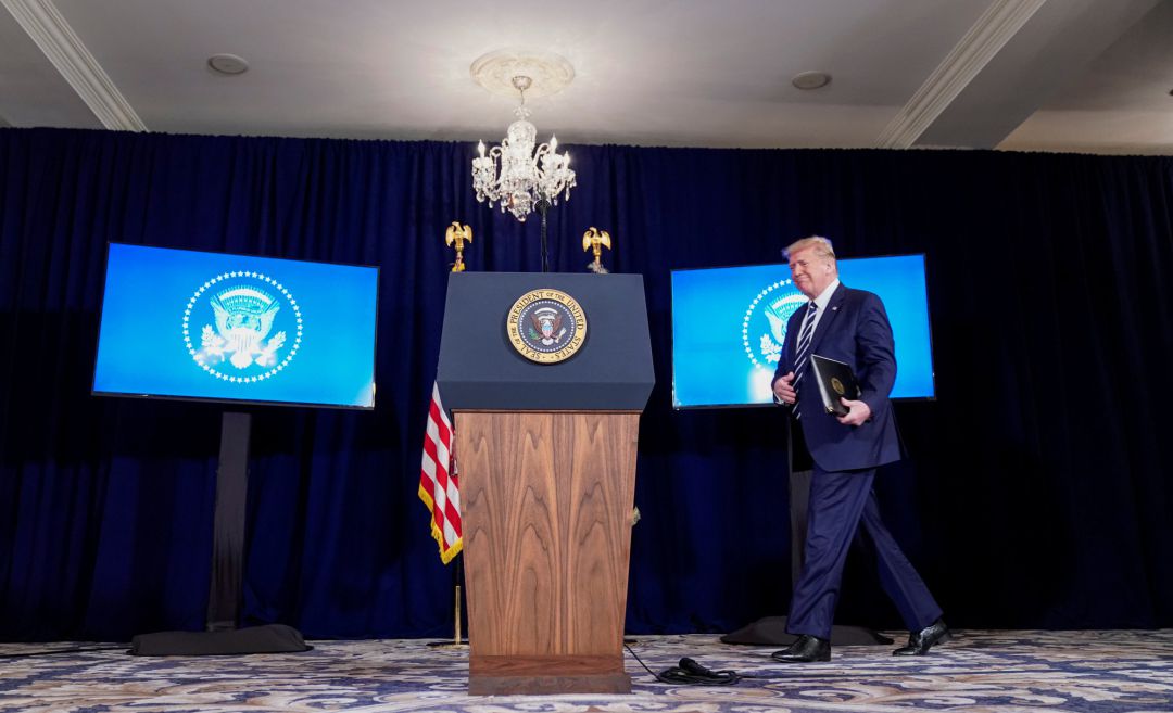 El presidente Donald Trump concede una rueda de prensa en Bedminster, New Jersey El presidente Donald Trump concede una rueda de prensa en Bedminster, New Jersey