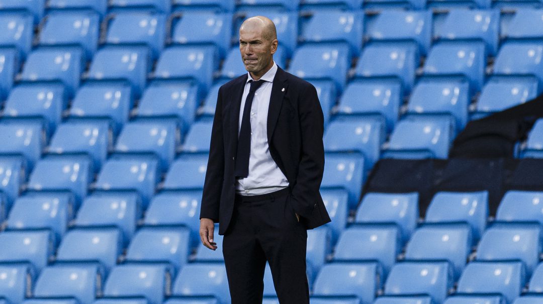 Zidane, durante el partido contra el Manchester City. Zidane, durante el partido contra el Manchester City.