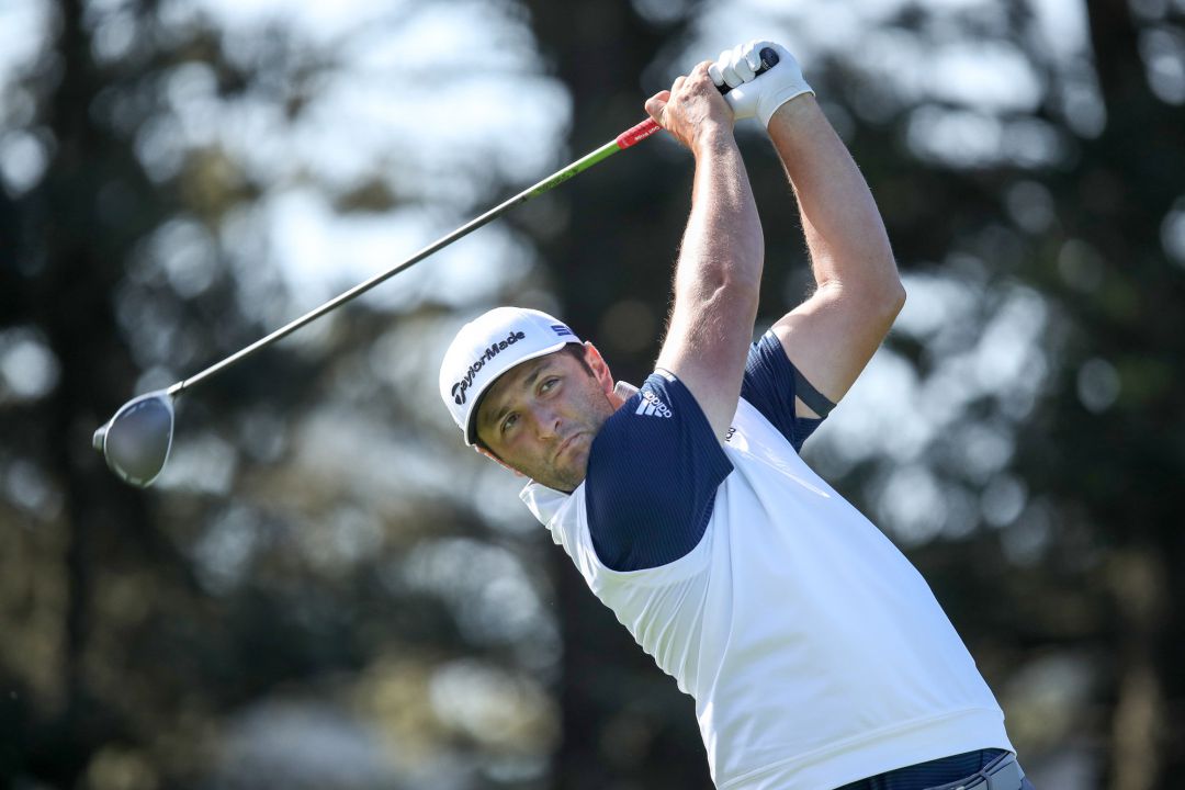 Jon Rahm of Spain plays his shot from the 14th tee during the second round of the 2020 PGA Championship at TPC Harding Park on August 07, 2020 in San Francisco, California. Photo by Christian Petersen PGA of America via Getty Images Jon Rahm of Spain plays his shot from the 14th tee during the second round of the 2020 PGA Championship at TPC Harding Park on August 07, 2020 in San Francisco, California. Photo by Christian Petersen PGA of America via Getty Images