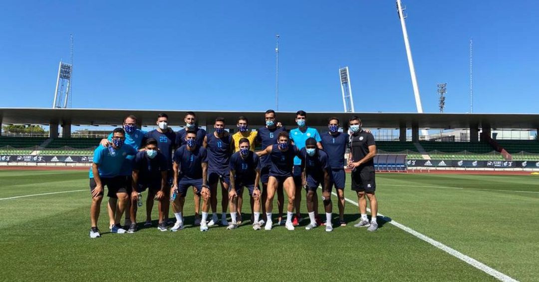 La expedición tinerfeña en la ciudad del fútbol de Las Rozas hace diez días La expedición tinerfeña en la ciudad del fútbol de Las Rozas hace diez días
