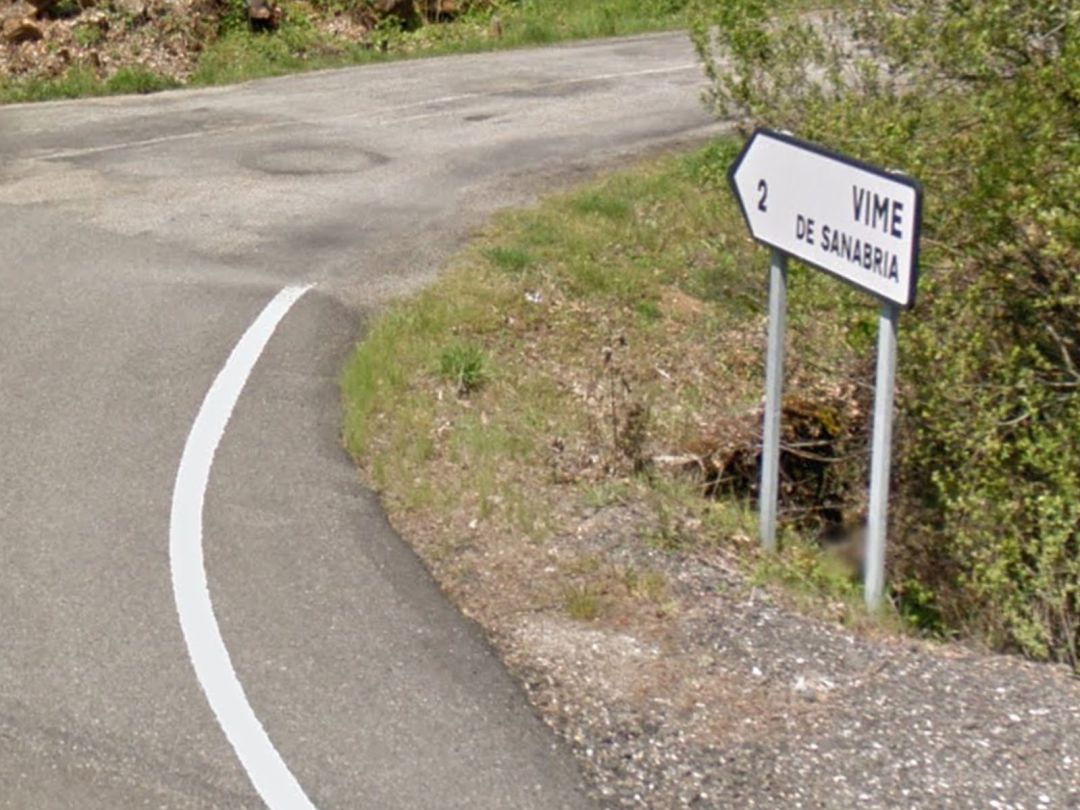 Entrada a la localidad de Vime de Sanabria Entrada a la localidad de Vime de Sanabria